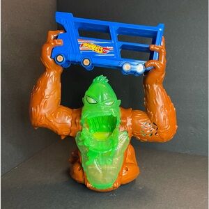 Hot Wheels Toxic Gorilla Bus Slam Action Figure Lights Sounds Gorilla WORKS